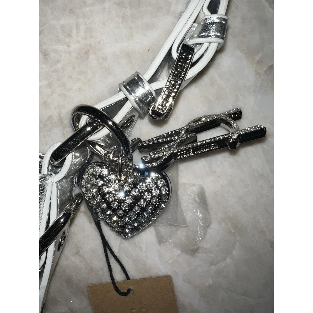 Steve Madden Bcullen Silver Denim Hobo Bag NWT Rhinestone Bling Metallic